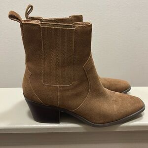 Western suede booties